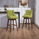 ZUN COOLMORE Bar Stools Set of 2 Counter Height Chairs with Footrest for Kitchen, Dining Room And 360 W395P164043