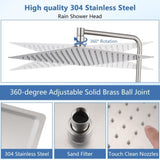 12 inch Adjustable Extension Arm High-pressure Rain Shower Head, Rain Fixed Shower Head W1219P294044