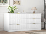 Modern 6-Drawer Dresser, Chest of Drawers for Bedroom, Living Room, Hallway, and Entryway - Large W409P307526