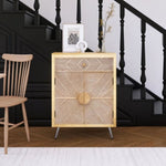 ZUN Accent Cabinet with 2 Doors, 1 Drawer, Adjustable Shelf for Living Hallway, Entryway, Dining W716P197968