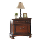 Traditional Formal Look Cherry Finish 1pc Nightstand Storage Space Bedside Table Plywood Veneer B01149999