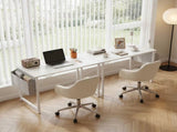 55" Home Office Desk, Computer Desk with Storage Bag & Hook, Waterproof Top & Metal Frame, Modern 03276990