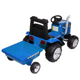 ZUN Kids Ride on Tractor with Trailer, 12V Battery Powered Electric Tractors for Kids with Remote T3067P244617