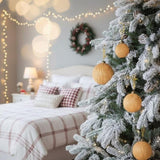 6PCS Set 3.9" Glass Christmas Ball Ornaments Shimmering Hanging Decorations for Holiday Tree & Party 58156955