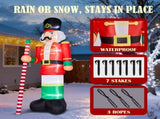 12FT Tall Lighted Christmas Inflatable Decoration, Inflatable Giant Soldier, Funny Blow Up Yard 85375747