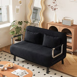 39 Convertible Chair Bed, Tri-Fold Sofa Bed with Adjustable Backrest & Pillow, Leisure Chaise W1767P192815