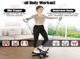 Mini Full Body Stepper - Resistance Bands Included, Adjustable Intensity, LCD Tracker 74668921