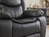 BLACK COLOR AIR LEATHER RECLINER CHAIR WITH VIBRATION AND HEATING B2766P488712