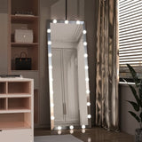 Hollywood Full Length Mirror with Lights Full Body Vanity Mirror with 3 Color Modes Lighted Standing W70832319