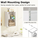 Wall-Mounted Bathroom Cabinet/Medicine Cabinet - Wavy Design Tempered Glass Door, 22 lbs Bottom 79949420