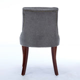 Modern Dining Set of 2,Double-layer Cushioned Chenille fabric Upholstered Accent Side Leisure W1143P207920