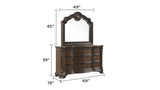 Traditional Style Mirror Made with Wood frame in Walnut B009P225187