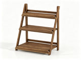 3-Tier Ladder Plant Stand, Foldable Fir Wood Flower Pot Rack with A-Shaped Reinforced Structure, 36274968