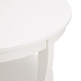 Traditional Round Coffee with Open Storage Shelf,2-Tier Storage Wood Center Circle Accent W1693P216918