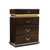 ZUN Modern Style 4-Drawer Chest Made with Wood in Brown B009P155283