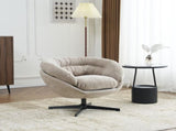 Modern Chenille Chair, 360&deg Swivel Club Chair/Accent Chair with Removable Cushion, Round N817P207777K