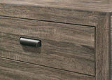 ZUN 1pc Contemporary 4-Drawer Tall Chest with Metal Hardware Rustic Gray Rustic Finish Bedroom Furniture B011P198798