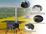 Wood Camping Stove Black 57.5*31*37cm 06858771