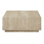 ZUN ACME Deon Coffee Table, Beige Travertine LV04245