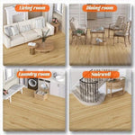 ZUN 3D Retro Laminate Vinyl Flooring Roll, Peel and Stick Linoleum Wood Grain, Vinyl Plank Floor Tiles, 97414543