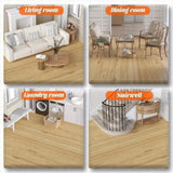 ZUN 3D Retro Laminate Vinyl Flooring Roll, Peel and Stick Linoleum Wood Grain, Vinyl Plank Floor Tiles, 97414543