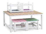 5-piece children's patio table and chair set , 29.5 inches, khaki, pink, purple, 68279899