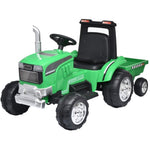 ZUN Kids Ride on Tractor with Trailer, 12V Battery Powered Electric Tractors for Kids with Remote T3067P244618