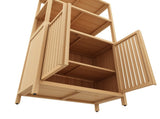 Bamboo Storage Cabinet, Freestanding Bathroom Cabinet with 2 Doors, Floor Cabinet Organizer for 84381705