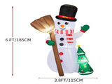 6.2FT Lighted Christmas Inflatable Decoration, Inflatable Snowman Holding Groom, Funny Blow Up Yard 19172104