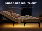 Adjustable Bed Frame with Massage Head & Foot Incline Twin XL Size Wireless Remote, two types of USB W1038P268075
