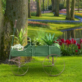 Wooden plant frame with wheels, Green planting pot 66444615