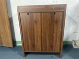 42.5" Tall Rattan Shoe Cabinet with Doors, 6-Tier Shoe Storage Cabinet with Adjustable Shelves, W808P415447