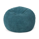 Kenli Modern Corduroy Polyester 3 Foot Bean Bag Chair, Dark Teal N778P185638D