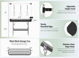 47'' Large Dog Grooming Table Stainless Steel Foldable Grooming Table for Dogs at Home Adjustable W3587P462651