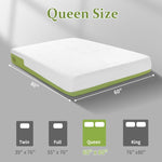 ZUN 12 Inch Gel Memory Foam Mattress for Cool Sleep, Pressure Relieving, Matrress-in-a-Box, Queen Size 92642960