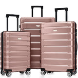 Hardshell Luggage Set 3 Piece, Durable ABSPC Travel Suitcase with Spinner Wheels for Men Women N730P245304R