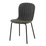 ZUN Dark Grey Faux Leather Dining Chairs Set of 4,Mid-Century Modern Upholstered PU Leather Chairs,for W1164P205383