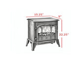 Black Electric Fireplace Stove, Freestanding Fireplace Heater with 750W/1500W Adjustable Heat for 50163592
