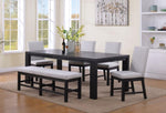 ZUN 1pc Contemporary Transitional Style Dining Rectangular 18" Extendable Leaf Table Black Finish Dining B011P162526