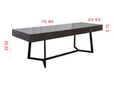 Modern Black 70.87" Computer Desk, Study & Work Desk, Y-Shaped Metal Legs W331P286651