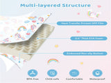 Waterproof Unicorn Print Baby Playpen Mat Roll-Up Portable Foam Mat for Indoor Outdoor Crawling & 66440538