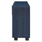 TREXM 54" Retro Buffet Cabinet with Storage, 4-Door Vintage Fluted Sideboard Cabinet with Adjustable N715P289209M