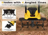 10 Amp Electric Tiller - 380 RPM Garden Cultivator with 4 Blades, 14" Working Width & Foldable 23475212