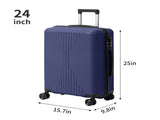 PP Trolley Case 20in 24in 28in 3PCS Suitcase Set Navy Blue 11758724