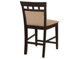 Beige and Cappuccino Upholstered Counter Height Stools B062P145642