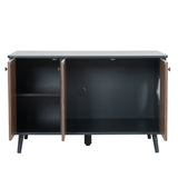 Litter Box Enclosure, Cat Litter Box Furniture with Hidden Plug, 3 Doors,Indoor Cat Washroom Storage W42090255