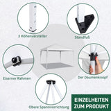 3 x 3m Practical Waterproof Right-Angle Folding Tent White 26721107