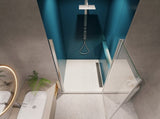 1 3/8" adjustment,universal pivot shower door, open outside, with 1/4" tempered glass finish 3672 W2122131056