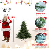 ZUN 9FT Christmas Tree Simulate Nature Advanced Materials Premium Hinged Spruce Artificial Douglas Firs W1773P203597