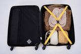 3 Piece Luggage Sets ABS Lightweight Suitcase with Two Hooks, Spinner Wheels, TSA Lock, , 53573622